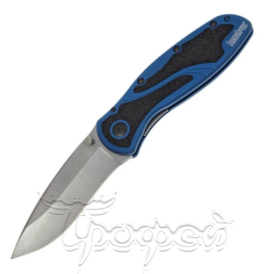 Нож склад., алюм. рук-ть синяя, клинок Sandvik 14C28N - K1670NBSW Blur 
