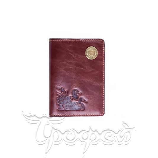 Обложка для паспорта Коричневый Утки 