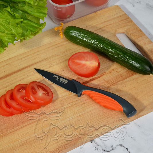 Нож кухонный Фрей 10,5 см овощной нерж.сталь с антиналипающим покрытием блистер (803-289) 