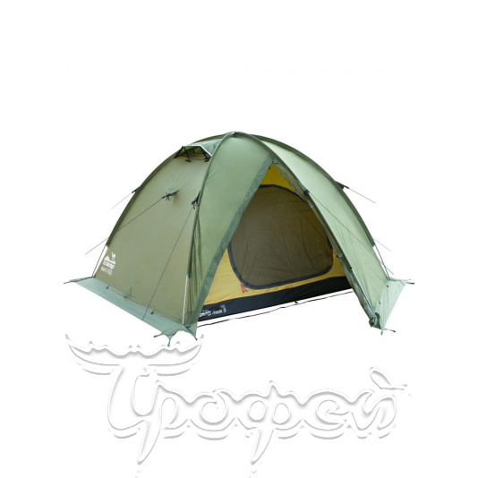 Трехместная палатка ROCK 3 V2 зеленый (TRT-28) 