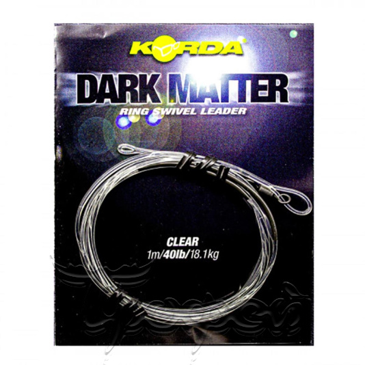Готовый монтаж Dark Matter Leader Size 8 Ring Swivel Clear 40lb 1м KSZ34 