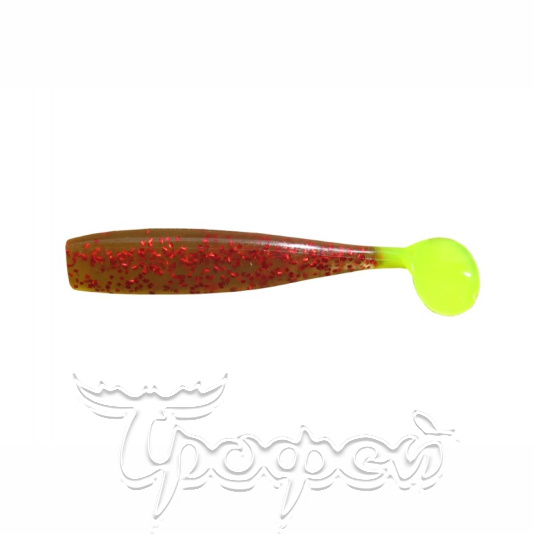 Виброхвост Lunker City Shaker 3-1/4 8/BG #183 Avocado Red Chartreuse Tail 