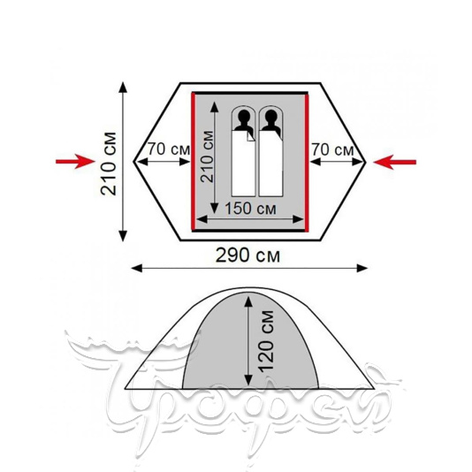Палатка HUNTER 2 камуфляж (TLT-008) 