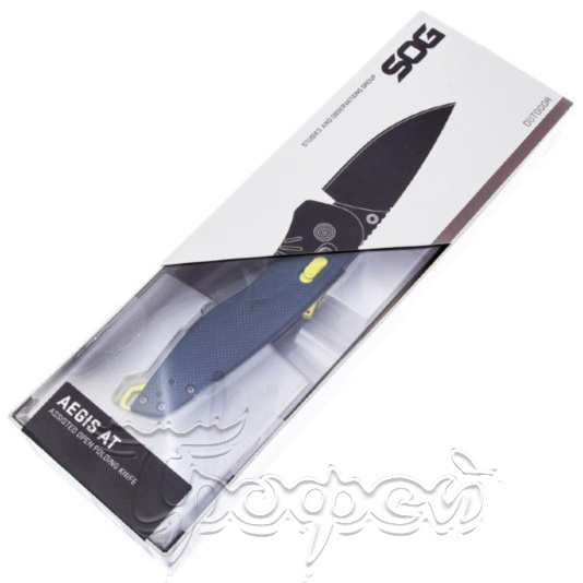 Нож складной  SG_11-41-03-41 Aegis Mk3 Indigo-Acid, рук-ть индиго GRN, клинок черн. D2 